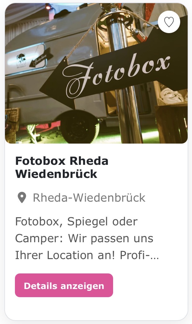 Fotobox Rheda Wiedenbrück Fotobox, Spiegel oder Camper: Wir passen uns Ihrer Location an! Profi-DSLR, Studioblitz & 400 Drucke inkl. Wunsch-Layout. Ohne Zeitdruck für Ihren großen Tag!